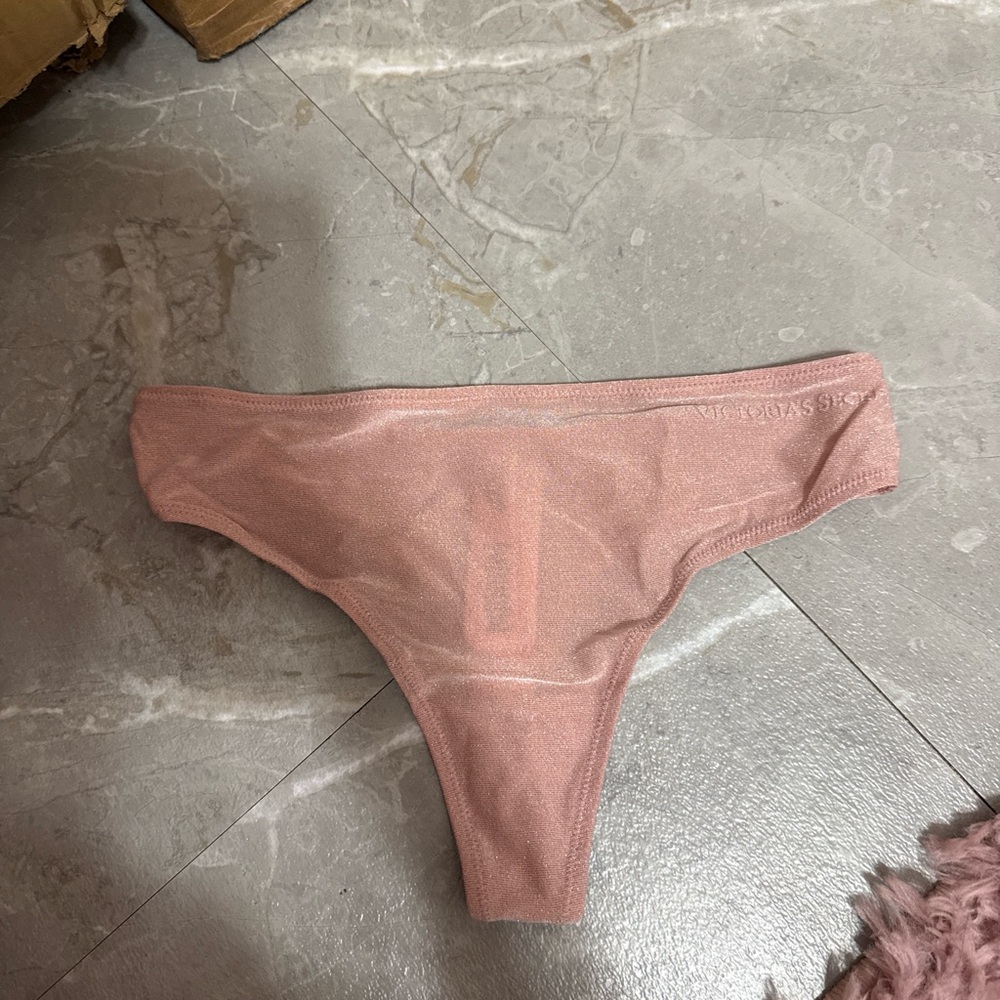 Victoria's Secret Pink Shimmer Thong Panty